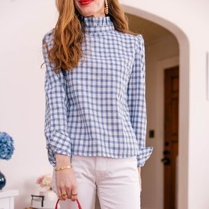 Grill Neck Gingham Top